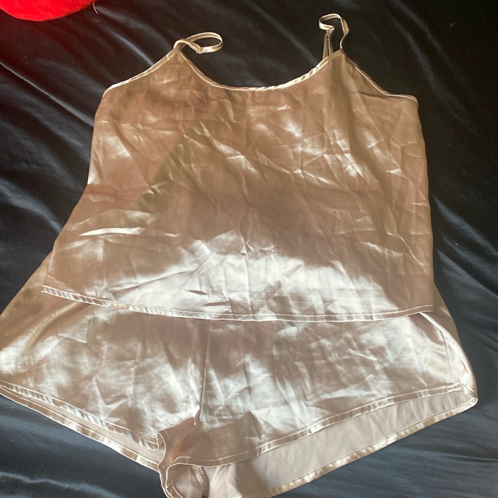 silk/satin pj set